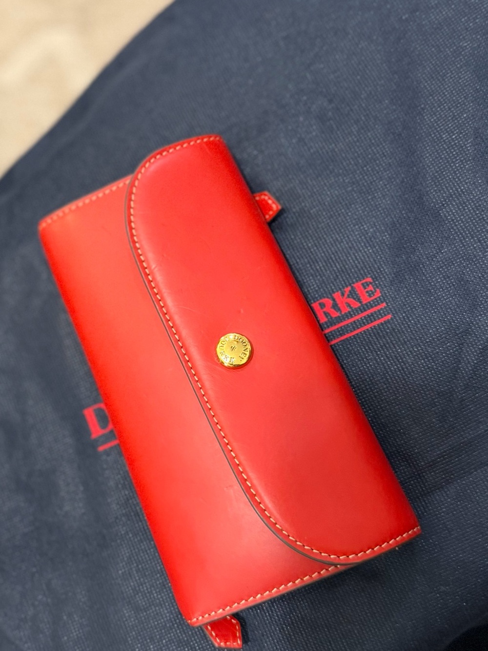 Dooney & Bourke Red Leather Continental Wallet